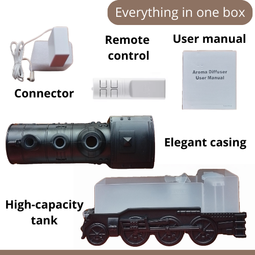 Retro Train Humidifier with Light and Remote control